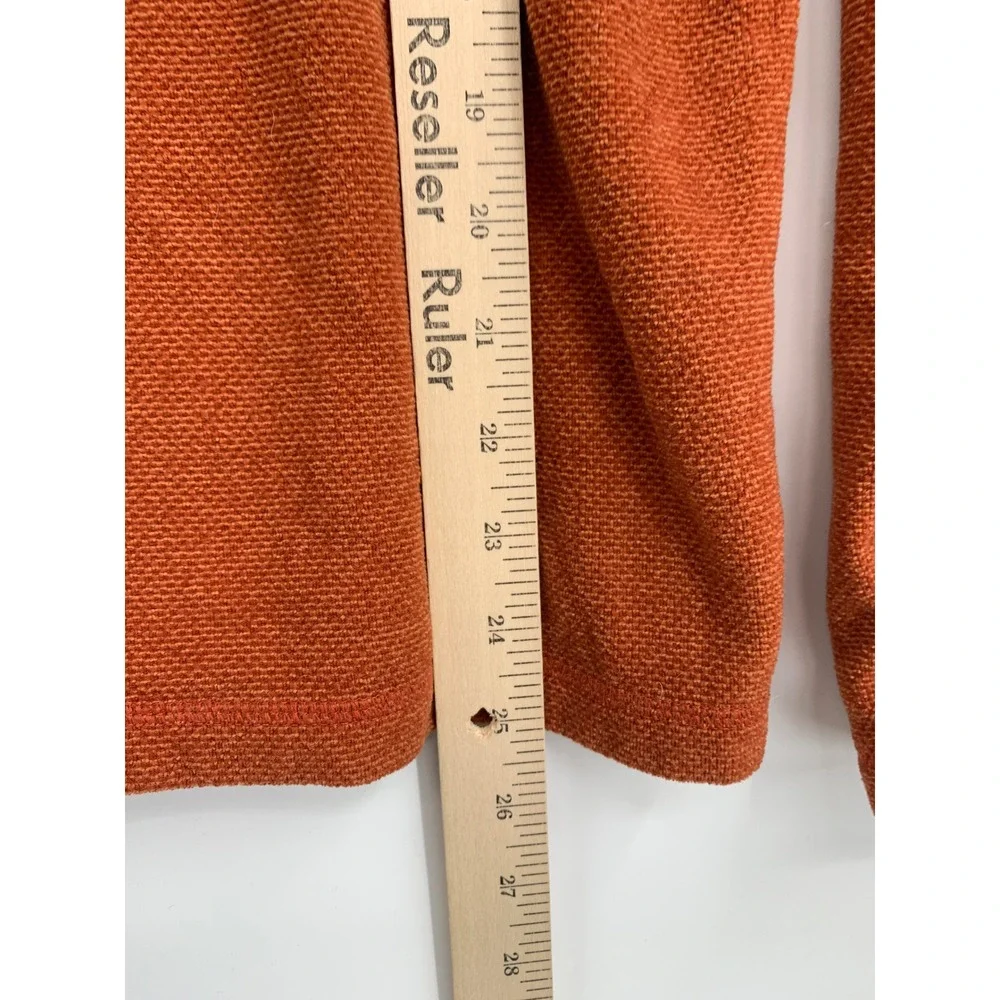 The North Face Sweater Mens Large Orange 1/4 Zip Pullover Textured Fall Preppy
